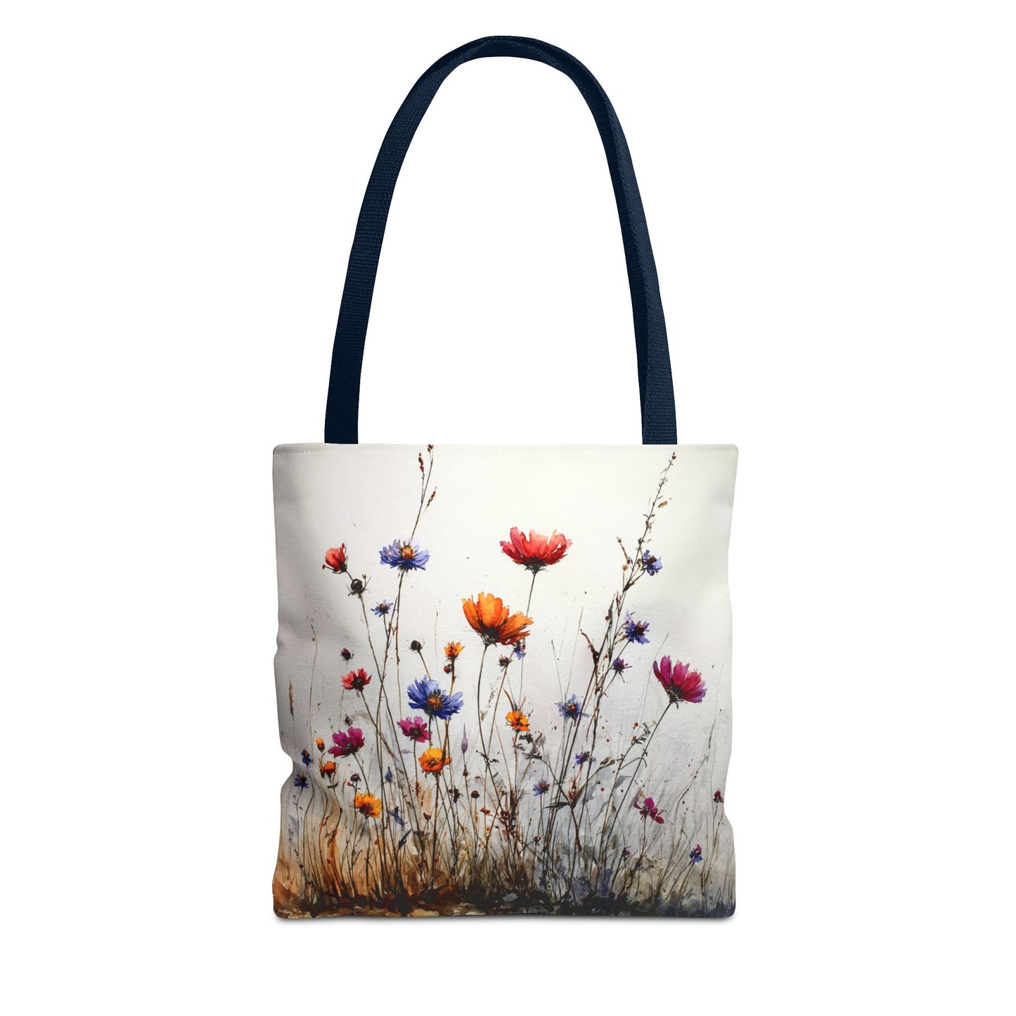 Floral Meadow Tote Bag — Colorful Wildflower All-Over Print Tote