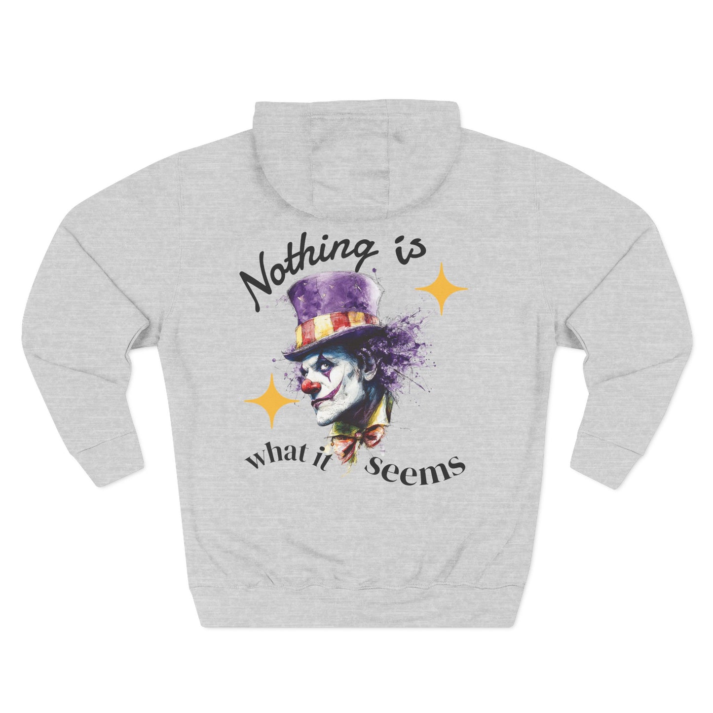 Hoodie — "Nothing Is What It Seems" Women's Artistic Joker Fleece Hoodie