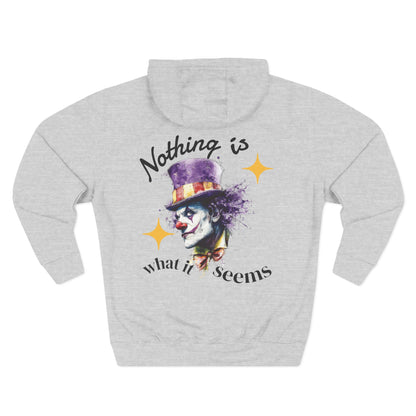 Hoodie — "Nothing Is What It Seems" Women's Artistic Joker Fleece Hoodie