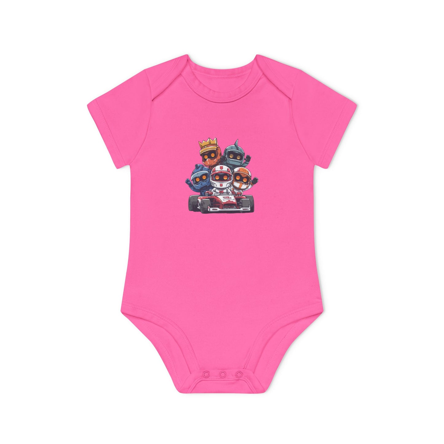 Baby Bodysuit — Cute Racing Kart Crew Graphic Organic Infant One-Piece