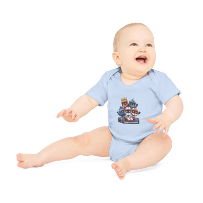 Baby Bodysuit — Cute Racing Kart Crew Graphic Organic Infant One-Piece