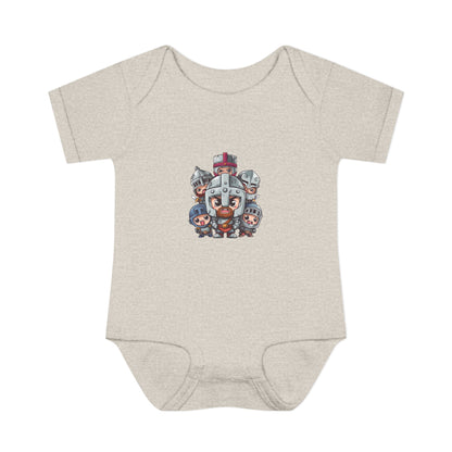 Baby Bodysuit — Cute Cartoon Viking Family Graphic