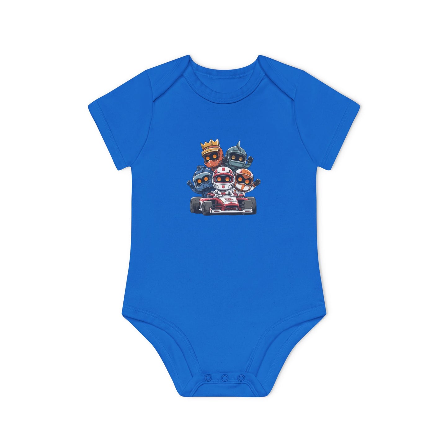 Baby Bodysuit — Cute Racing Kart Crew Graphic Organic Infant One-Piece