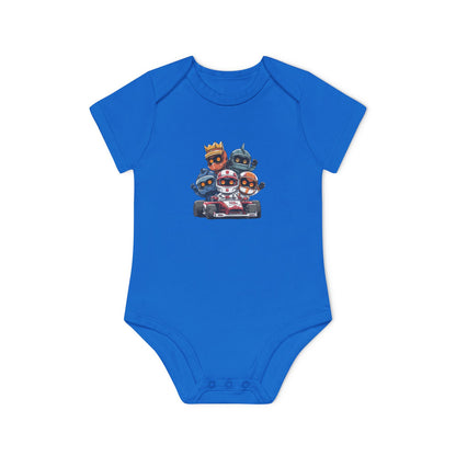 Baby Bodysuit — Cute Racing Kart Crew Graphic Organic Infant One-Piece