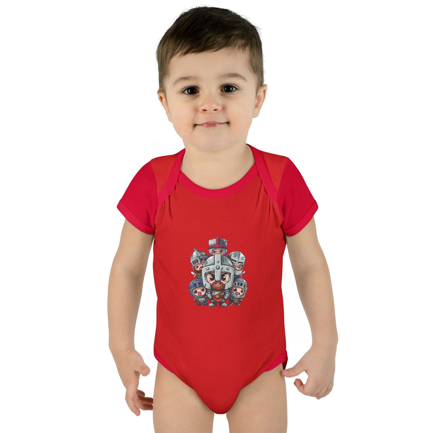 Baby Bodysuit — Cute Cartoon Viking Family Graphic