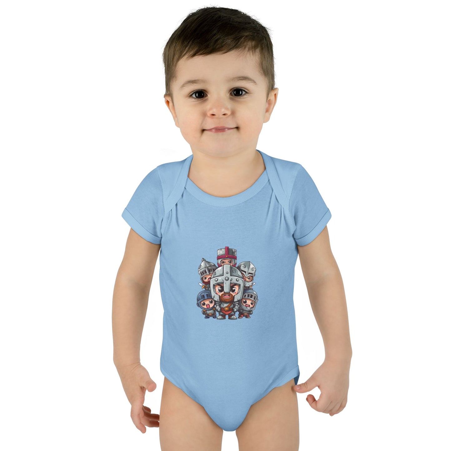 Baby Bodysuit — Cute Cartoon Viking Family Graphic