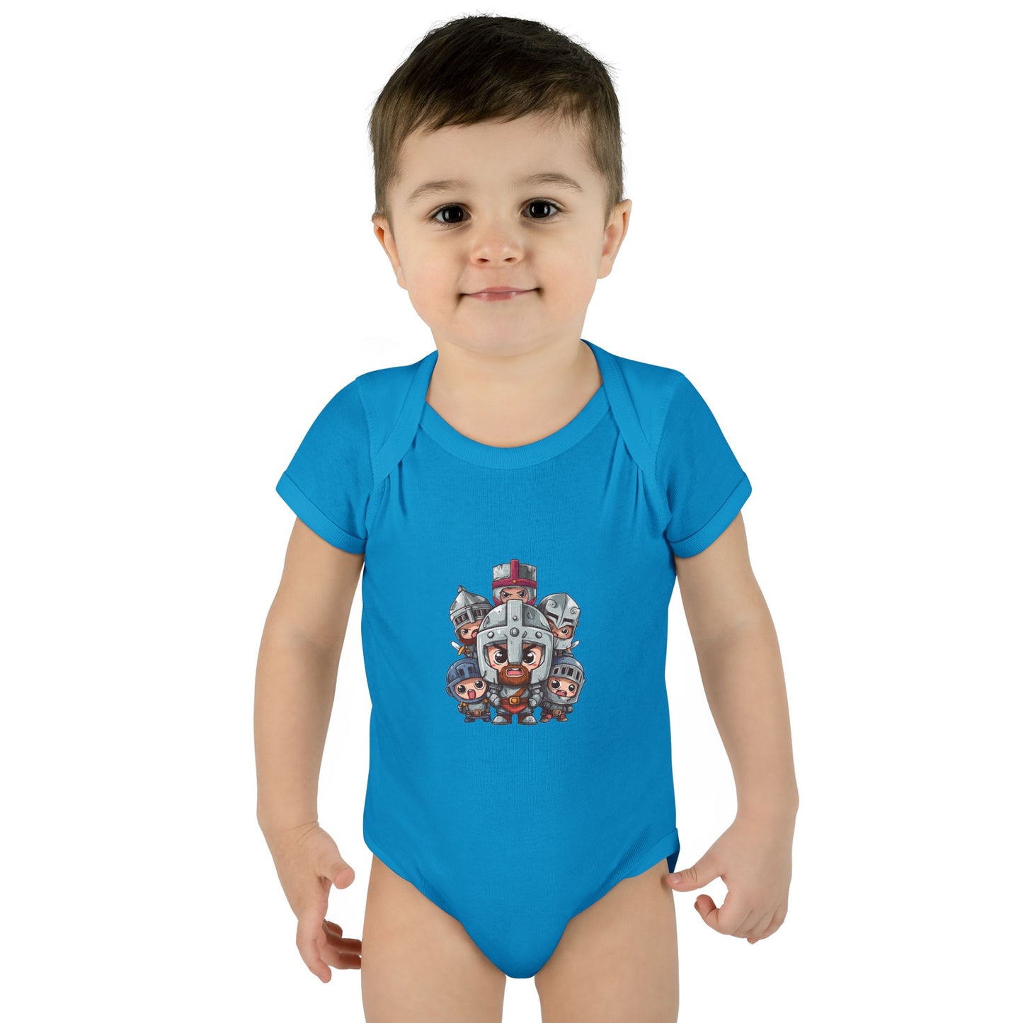 Baby Bodysuit — Cute Cartoon Viking Family Graphic