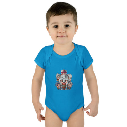 Baby Bodysuit — Cute Cartoon Viking Family Graphic