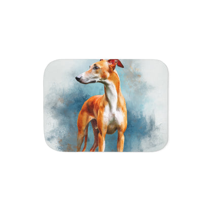 The Azawakh  West African sighthound Sherpa Blanket — Cozy Watercolor Dog Throw