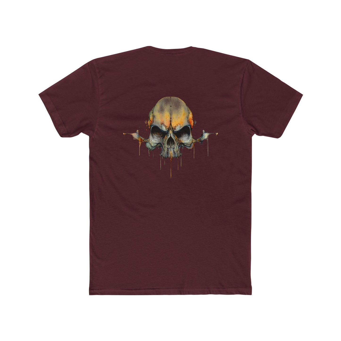 Skull Drip Graphic Tee — Watercolor Skull T-Shirt