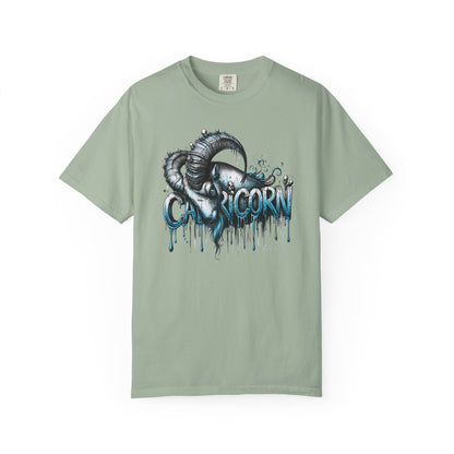 Capricorn-Zodiac Graphic Tee (Goat Horn Illustration)