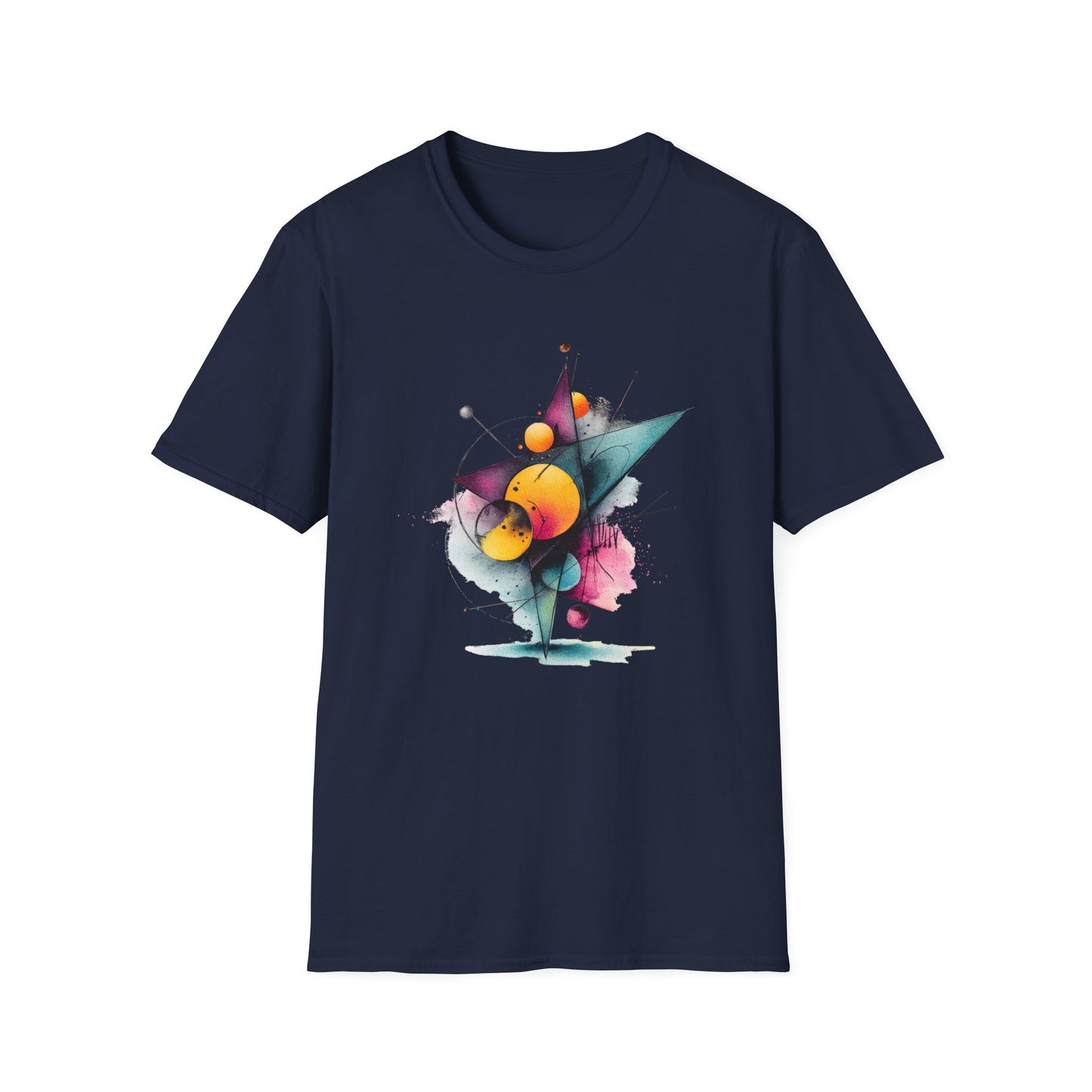 Abstract Geometric Planet Art T-Shirt