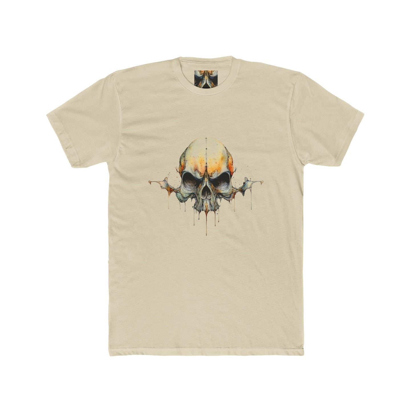 Skull Drip Graphic Tee — Watercolor Skull T-Shirt