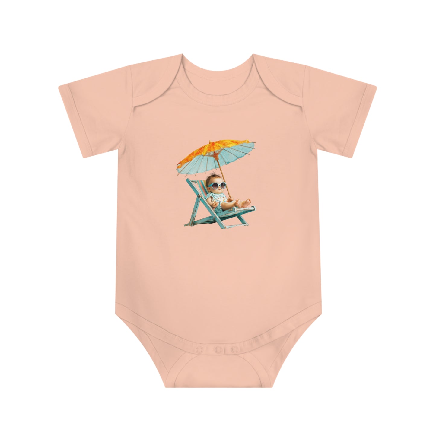 White Baby Bodysuit — Plain Short Sleeve Infant Onesie