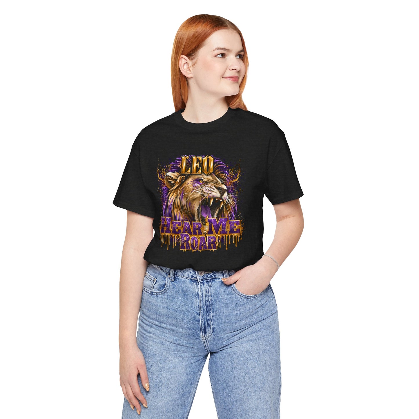 Leo-Hear Me Roar-Zodiac Unisex Jersey Short Sleeve Tee