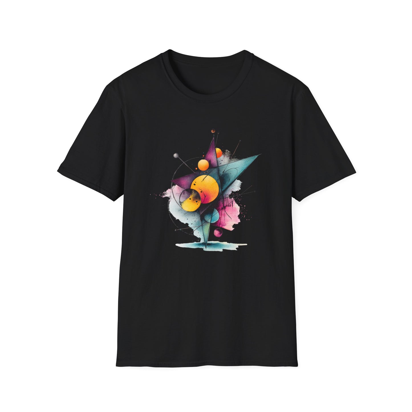 Abstract Geometric Planet Art T-Shirt