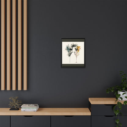 Framed Matte Canvas Art — Abstract Watercolor Faces Wall Print