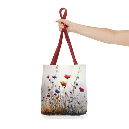 Floral Meadow Tote Bag — Colorful Wildflower All-Over Print Tote