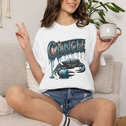 Cancer Zodiac Crab T-Shirt — Blue Drip Astrological Tee