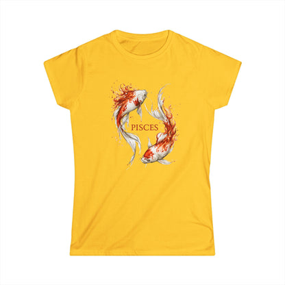 Pisces Women's Tee — Soft White Crewneck Zodiac Shir