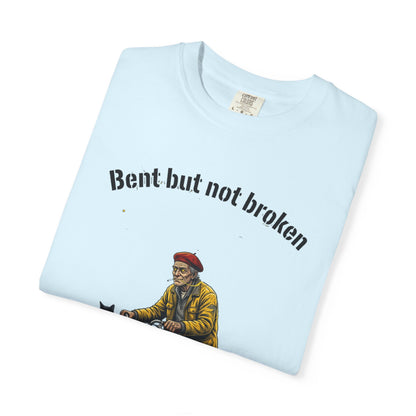 T-Shirt — "Bent but not broken" Vintage Bicyclist Graphic Tee