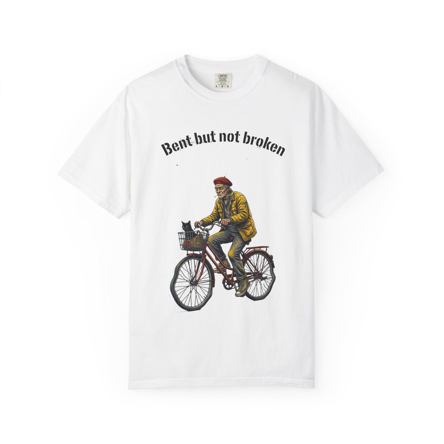 T-Shirt — "Bent but not broken" Vintage Bicyclist Graphic Tee