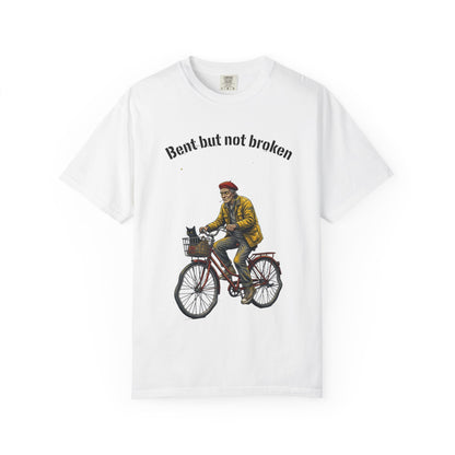 T-Shirt — "Bent but not broken" Vintage Bicyclist Graphic Tee
