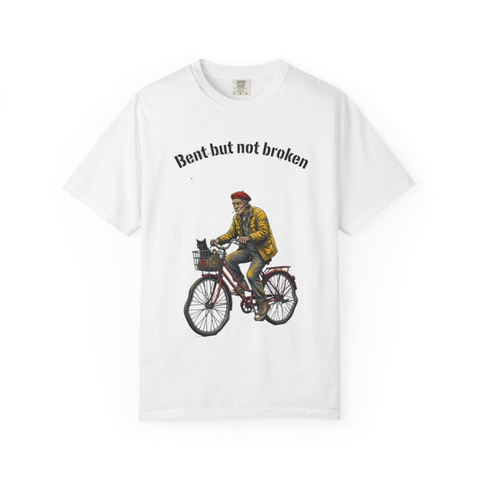 T-Shirt — "Bent but not broken" Vintage Bicyclist Graphic Tee