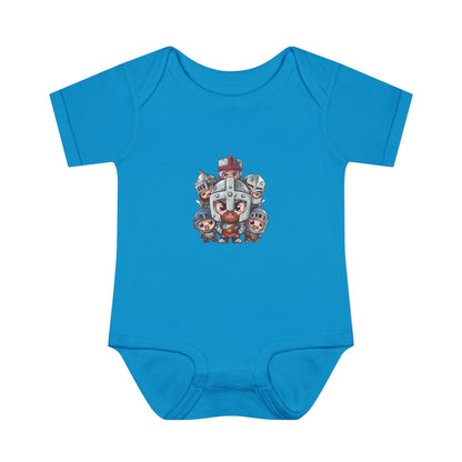 Baby Bodysuit — Cute Cartoon Viking Family Graphic