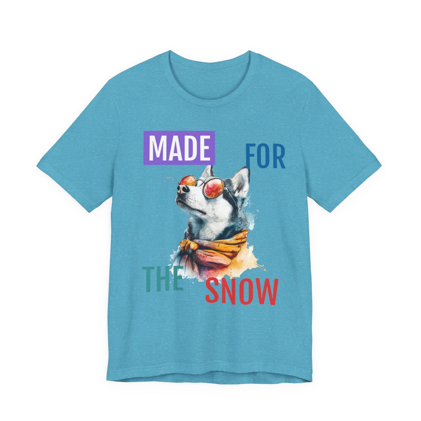 Made for the Snow — Watercolor Husky Winter Tee