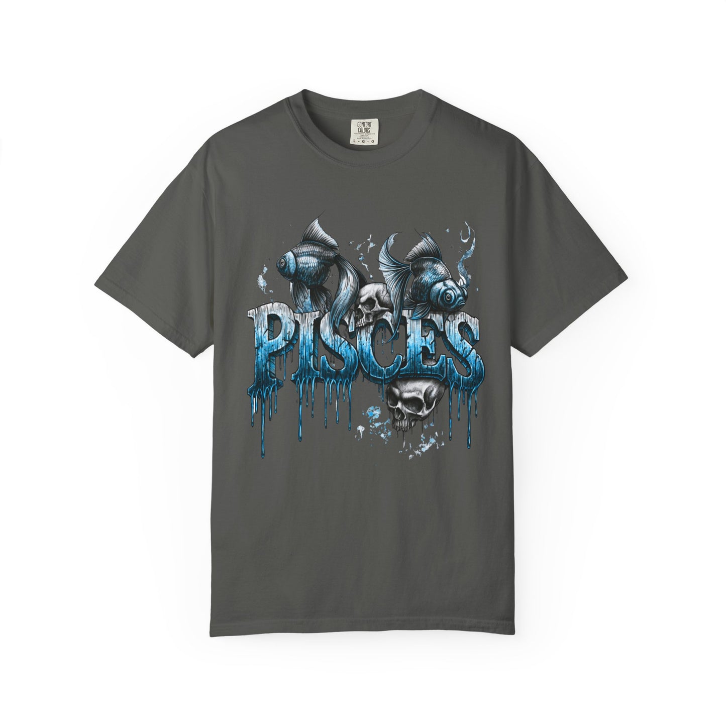 Pisces Zodiac T-Shirt — Artistic Drip Fish Graphic Tee