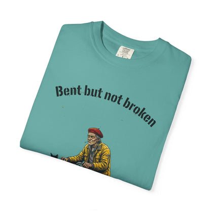 T-Shirt — "Bent but not broken" Vintage Bicyclist Graphic Tee