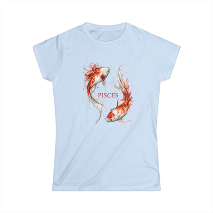 Pisces Women's Tee — Soft White Crewneck Zodiac Shir