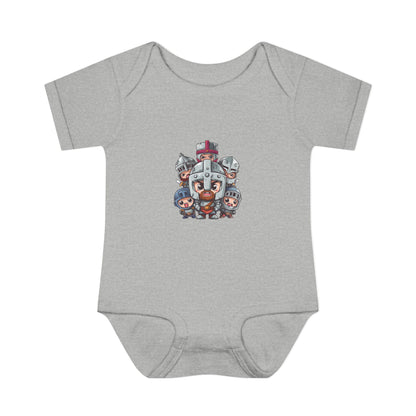 Baby Bodysuit — Cute Cartoon Viking Family Graphic