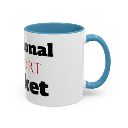 Emotional Support Bucket Coffee Mug — Funny Mental Health Support Accent Mug (11/15oz)