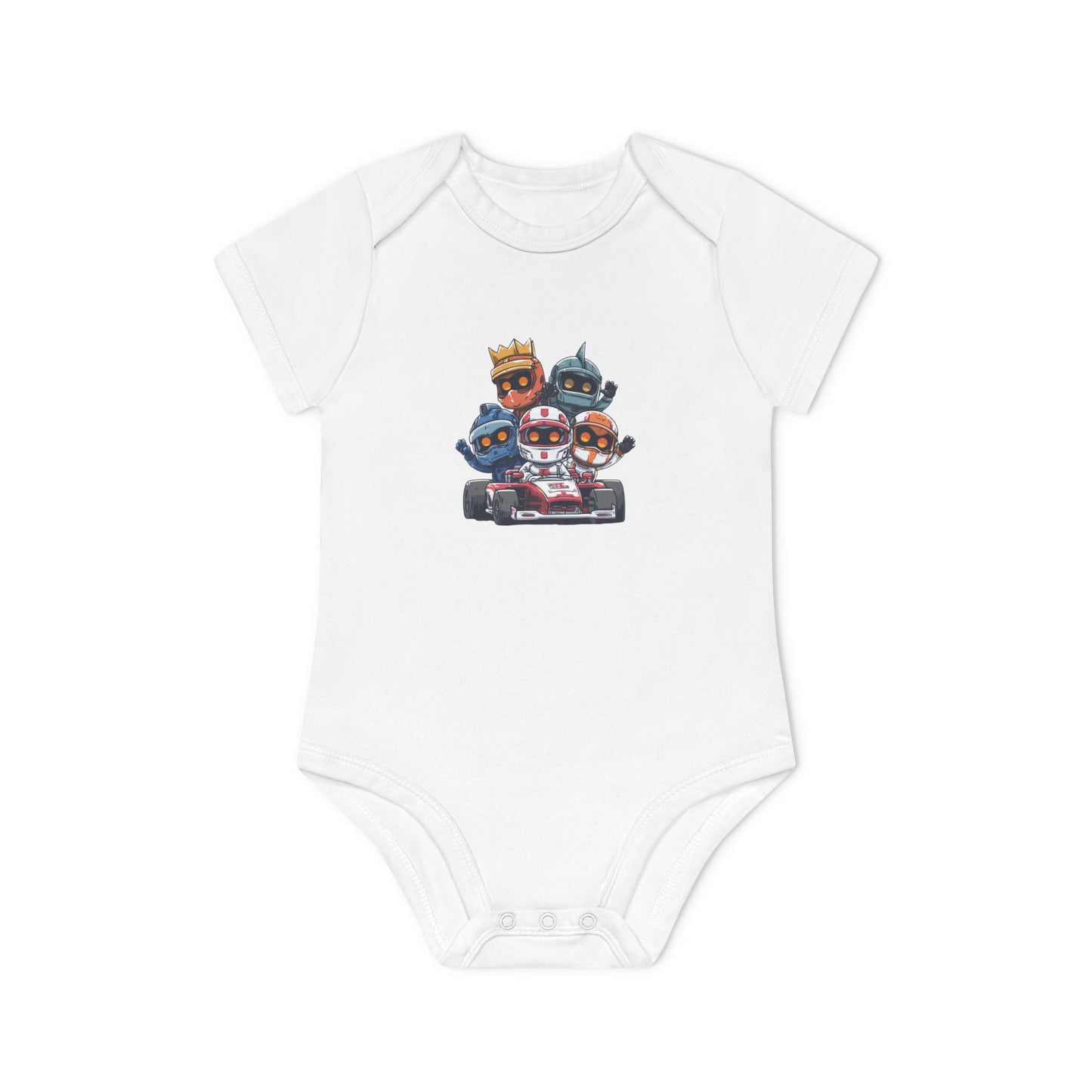 Baby Bodysuit — Cute Racing Kart Crew Graphic Organic Infant One-Piece