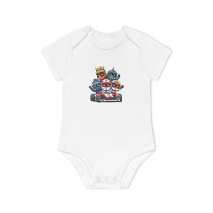 Baby Bodysuit — Cute Racing Kart Crew Graphic Organic Infant One-Piece