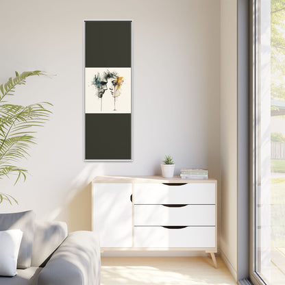 Framed Matte Canvas Art — Abstract Watercolor Faces Wall Print