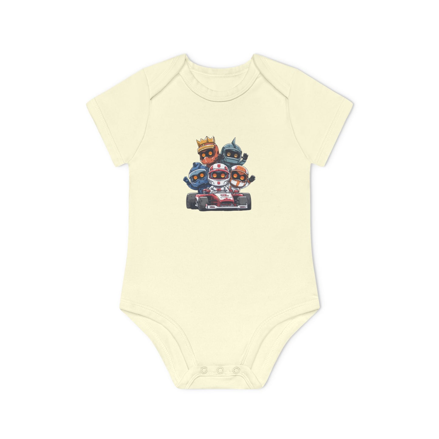 Baby Bodysuit — Cute Racing Kart Crew Graphic Organic Infant One-Piece