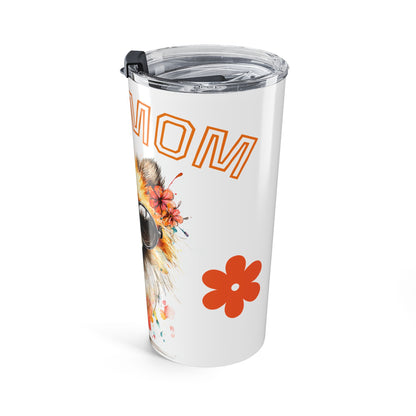 "POM MOM" 20oz Pomeranian Tumbler – Floral Sunglasses Dog Travel Mug