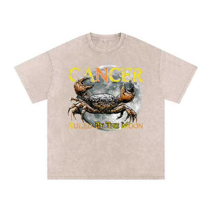 Snow Washed Oversized Cotton T-Shirt