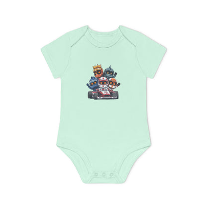 Baby Bodysuit — Cute Racing Kart Crew Graphic Organic Infant One-Piece