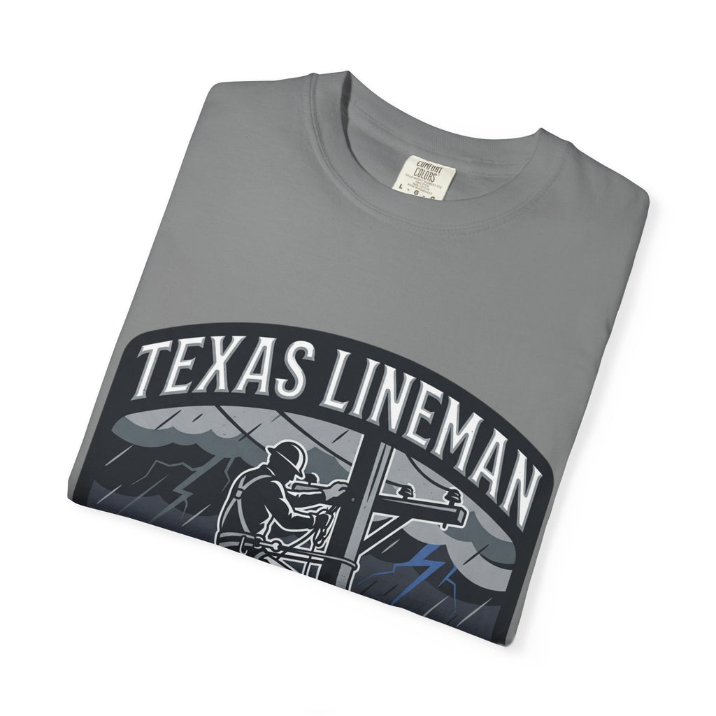 Texas Lineman T-Shirt — "The Storm Isn't Over Until All The Lights Are ON" Electrical Worker Tee