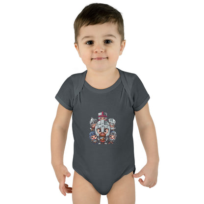 Baby Bodysuit — Cute Cartoon Viking Family Graphic