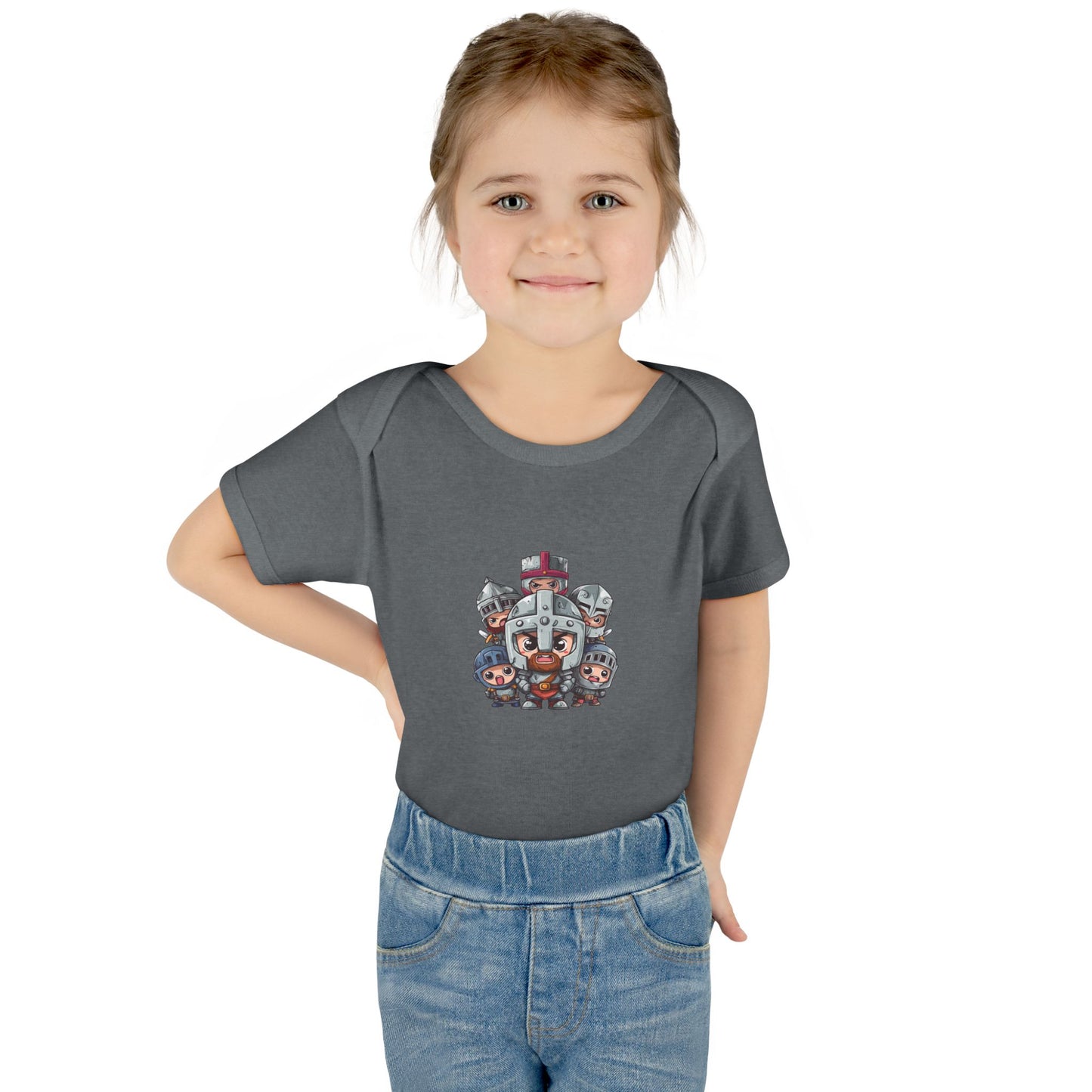 Baby Bodysuit — Cute Cartoon Viking Family Graphic