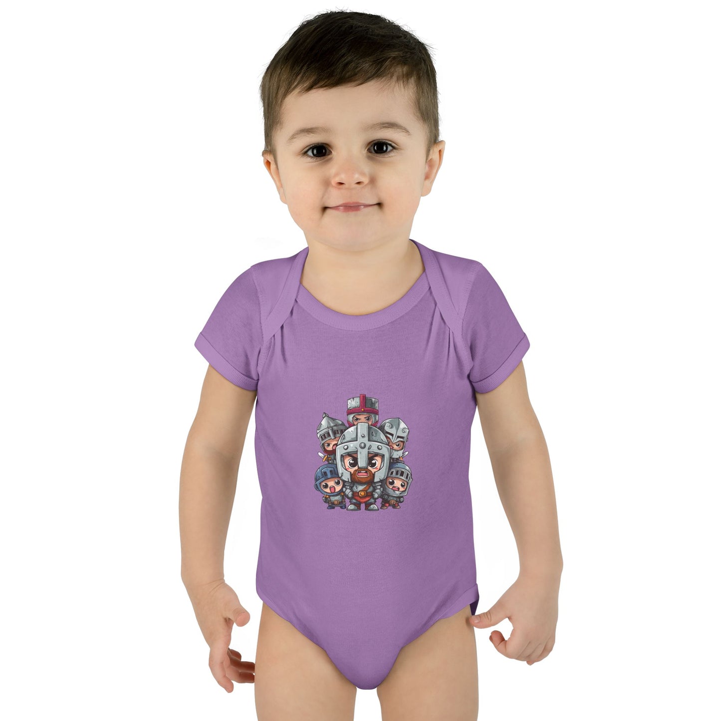 Baby Bodysuit — Cute Cartoon Viking Family Graphic