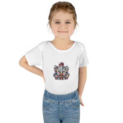 Baby Bodysuit — Cute Cartoon Viking Family Graphic