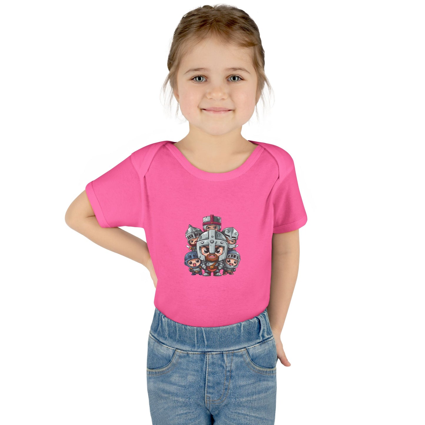 Baby Bodysuit — Cute Cartoon Viking Family Graphic