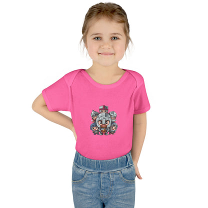 Baby Bodysuit — Cute Cartoon Viking Family Graphic