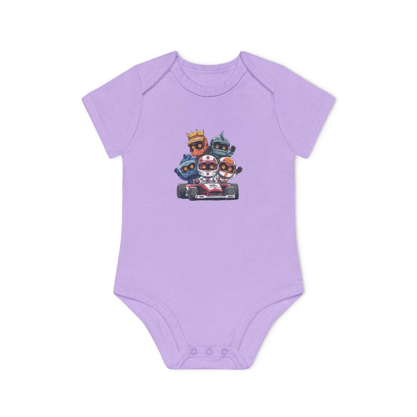 Baby Bodysuit — Cute Racing Kart Crew Graphic Organic Infant One-Piece